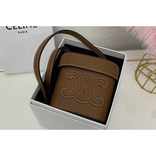Celine SMALL BOX CUIR TRIOMPHE Bag IN Tan SMOOTH CALFSKIN