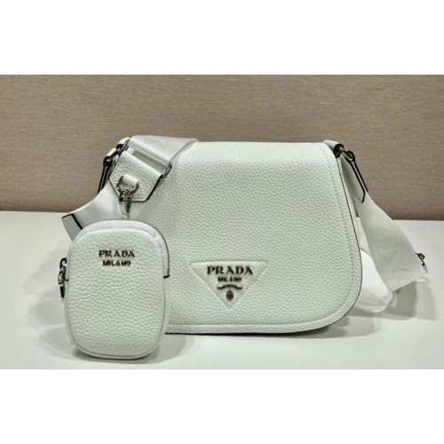 Prada 1BD293 Leather shoulder bag in White Leather Prada 1BD293 Leather shoulder bag in White Leather