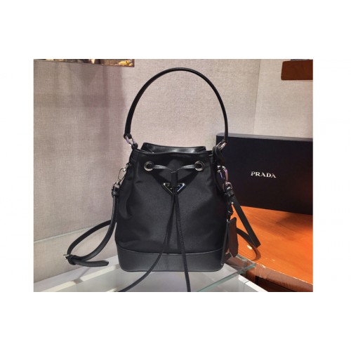 Prada 1BE055 Nylon Bucket Bag in Black Nylon Prada 1BE055 Nylon Bucket Bag in Black Nylon