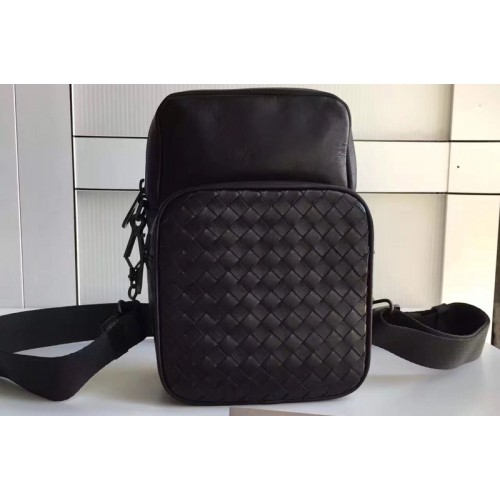 Bottega Veneta messenger bag IN Black Intrecciato calf leather