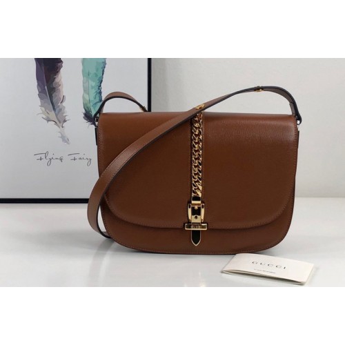 Gucci Sylvie 1969 small shoulder bag in Brown Leather