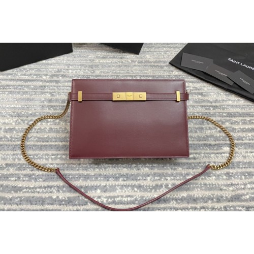YSL NEW MANHATTAN POUCH IN Red BOX LEATHER YSL NEW MANHATTAN POUCH IN Red BOX LEATHER