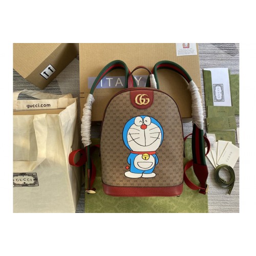 Gucci Doraemon x Gucci small backpack in Beige ebony mini Supreme and Doraemon Print Gucci Doraemon x Gucci small backpack in Beige ebony mini Supreme and Doraemon Print