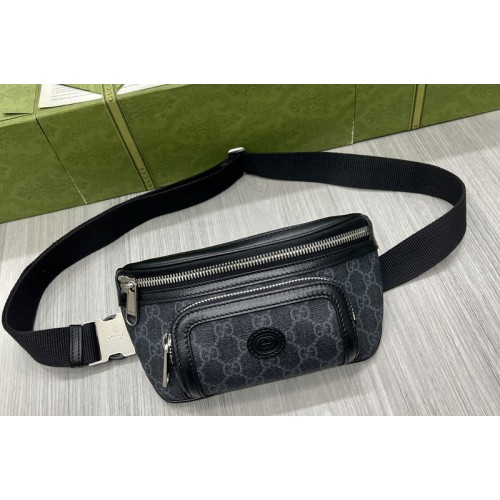Gucci Belt bag with Interlocking G in Black Supreme canvas