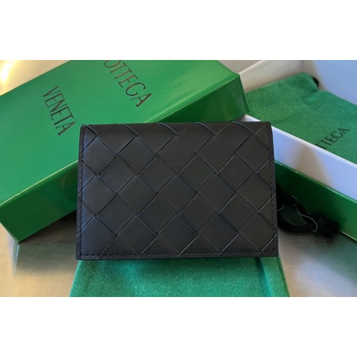 Bottega Veneta Intrecciato Business Card Case in Black Leather Bottega Veneta Intrecciato Business Card Case in Black Leather