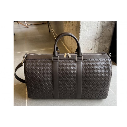 Bottega Veneta Large Intrecciato Duffle Bag in Brown Leather Bottega Veneta Large Intrecciato Duffle Bag in Brown Leather