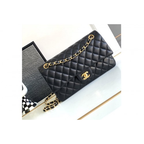 Chanel 11.12 Classic Handbag  A01112 in Black Leather