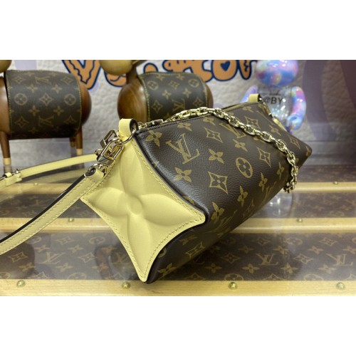 Louis Vuitton M11672 Bloom pouch in Monogram coated canvas With Yellow Louis Vuitton M11672 Bloom pouch in Monogram coated canvas With Yellow