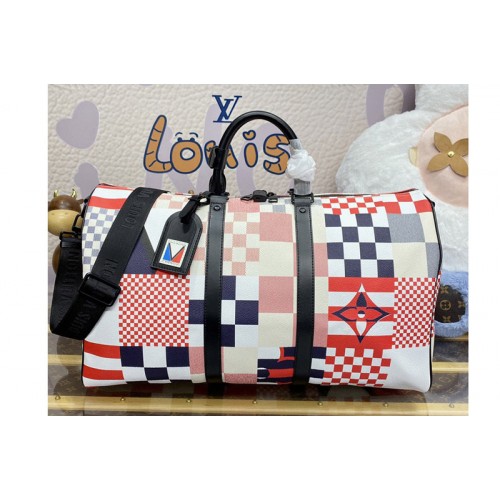 Louis Vuitton M11674 Keepall Bandouliere 50 bag in Damier Flags canvas Louis Vuitton M11674 Keepall Bandouliere 50 bag in Damier Flags canvas