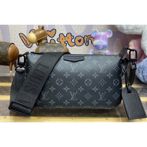 Louis Vuitton M11741 Pochette Accessoire XL Bag in Monogram Eclipse coated canvas