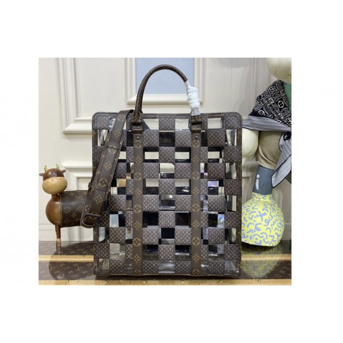 Louis Vuitton M20866 Sac Plat tote Bag in Monogram Chess coated canvas and PVC Louis Vuitton M20866 Sac Plat tote Bag in Monogram Chess coated canvas and PVC