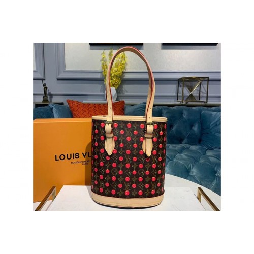 Louis Vuitton M42238 Petit with Cherry Bucket Bags Monogram Canvas