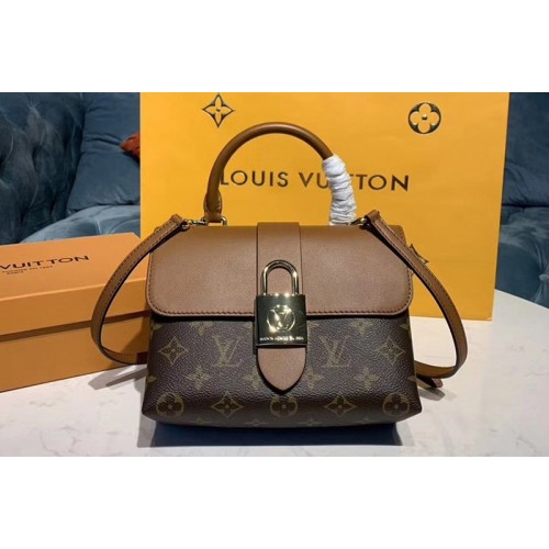 Louis Vuitton M44797 Locky BB bags Brown Monogram Canvas and Smooth Cowhide Leather