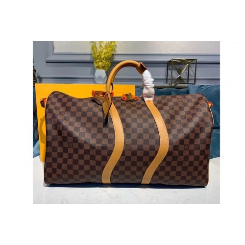 Louis Vuitton M44474 Keepall Bandouliere 50 Bags Damier Ebene Canvas Louis Vuitton M44474 Keepall Bandouliere 50 Bags Damier Ebene Canvas