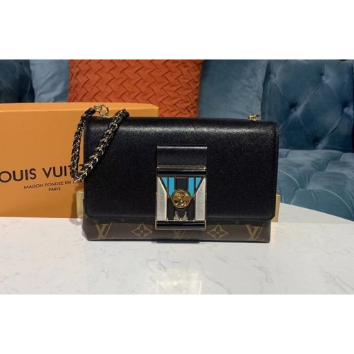 Louis Vuitton M44916 Pochette Thelma Bags Black grained calfskin leather and Monogram canvas