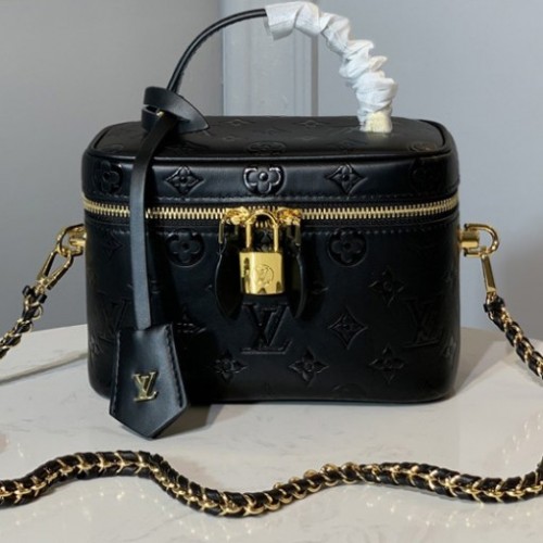 Louis Vuitton M44985 Nice Mini beauty case in Black Monogram Empreinte Leather