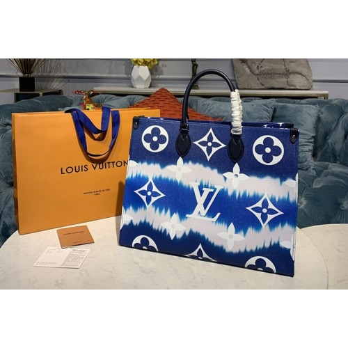 Louis Vuitton M45120 Escale Onthego GM tote bag in Blue Monogram canvas Louis Vuitton M45120 Escale Onthego GM tote bag in Blue Monogram canvas
