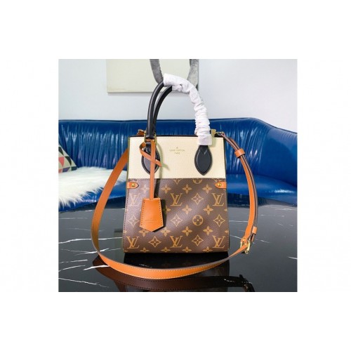 Louis Vuitton M45388 Fold Tote PM tote bag in Monogram Canvas and calfskin leather