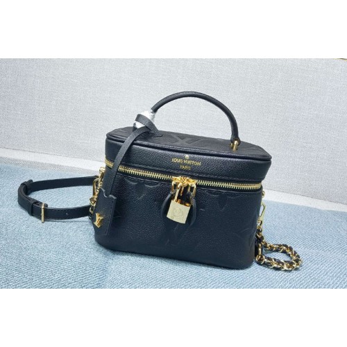 Louis Vuitton M45598 Vanity PM handbag in Black Monogram Empreinte Leather
