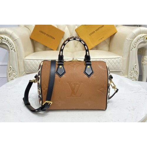 Louis Vuitton M45840 Speedy Bandoulière 25 handbag in Caramel Monogram Empreinte leather
