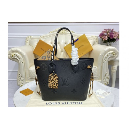 Louis Vuitton M45856 Neverfull MM tote Bag in Black Monogram Empreinte leather Louis Vuitton M45856 Neverfull MM tote Bag in Black Monogram Empreinte leather