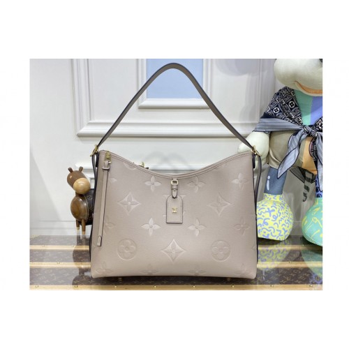 Louis Vuitton M46292 CarryAll MM Bag in Gray embossed leather Louis Vuitton M46292 CarryAll MM Bag in Gray embossed leather
