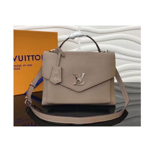 Louis Vuitton M54878 MyLockme Lockme Bags in Grey Soft Calfskin Louis Vuitton M54878 MyLockme Lockme Bags in Grey Soft Calfskin
