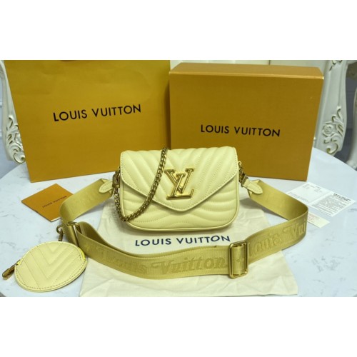 Louis Vuitton M57942 New Wave Multi-Pochette crossbody handbag in Banane light Yellow Smooth cowhide leather Louis Vuitton M57942 New Wave Multi-Pochette crossbody handbag in Banane light Yellow Smooth cowhide leather