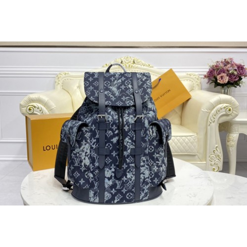 Louis Vuitton M57280 Christopher Backpack in Monogram Tapestry coated canvas