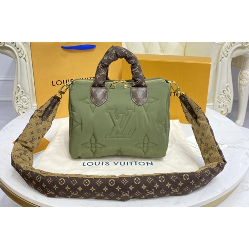 Louis Vuitton M59009 Speedy Bandoulière 25 handbag in Green Econyl regenerated nylon