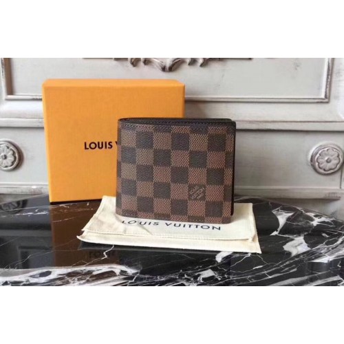 Louis Vuitton N60053 Amerigo Wallet in Damier Ebene Canvas Louis Vuitton N60053 Amerigo Wallet in Damier Ebene Canvas