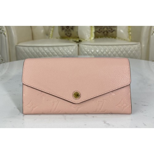 Louis Vuitton M64082 Sarah wallet Rose Poudre Pink Monogram Empreinte leather