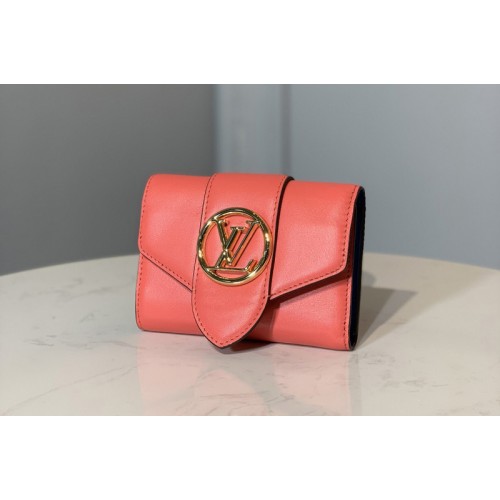 Louis Vuitton M69177 Pont 9 compact wallet in Rose Dahlia Pink Cowhide leather