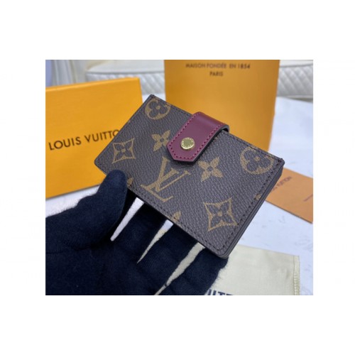 Louis Vuitton M69762 Card Holder in Monogram coated canvas and Fuchsia
