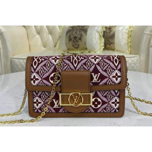 Louis Vuitton M69992 Since 1854 Dauphine Chain Wallet bag in Bordeaux Jacquard Since 1854 textile