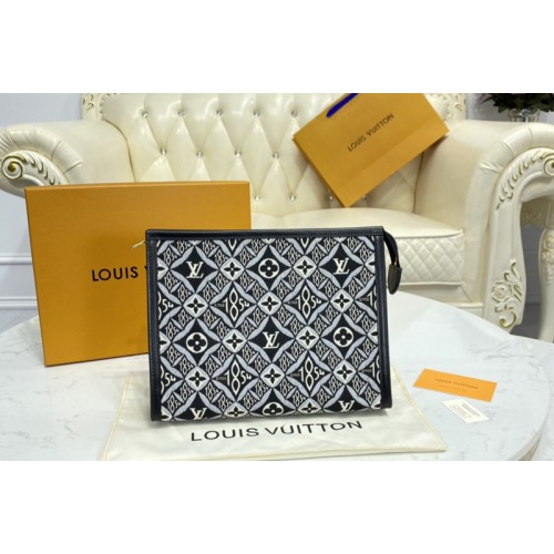 Louis Vuitton M80074 Since 1854 Toilette Poche 26 Bag in Black Jacquard Since 1854 textile