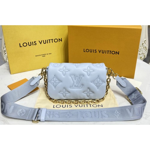 Louis Vuitton M81399 Wallet on Strap Bag in Blue quilted calf leather Louis Vuitton M81399 Wallet on Strap Bag in Blue quilted calf leather