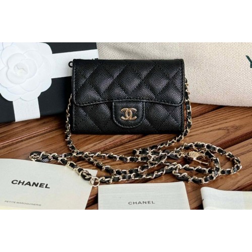 Chanel Mini Bumbag Bag in Black Grained Calfskin Chanel Mini Bumbag Bag in Black Grained Calfskin