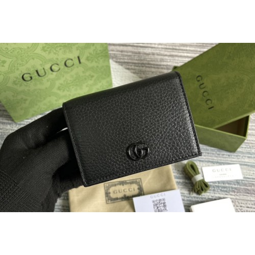 Gucci Marmont card case wallet in Black leather